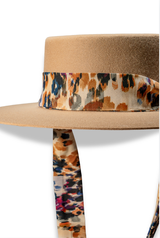 chapeau pour femme création française atelier en France chapeau élégant avec ruban en satin 